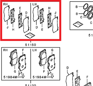 Mitsubishi SHIM SET,FR BRAKE | 4605B992