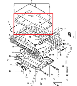 Mitsubishi WEATHERSTRIP,SUNROOF LID | MR199811