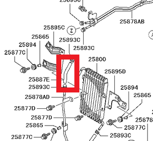 Mitsubishi HOSE,T/M OIL COOLER LINE | MR470183