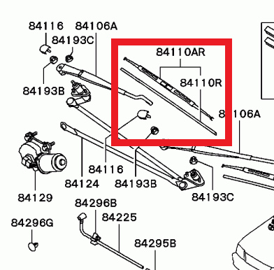 Mitsubishi WIPER BLADE | MR495934